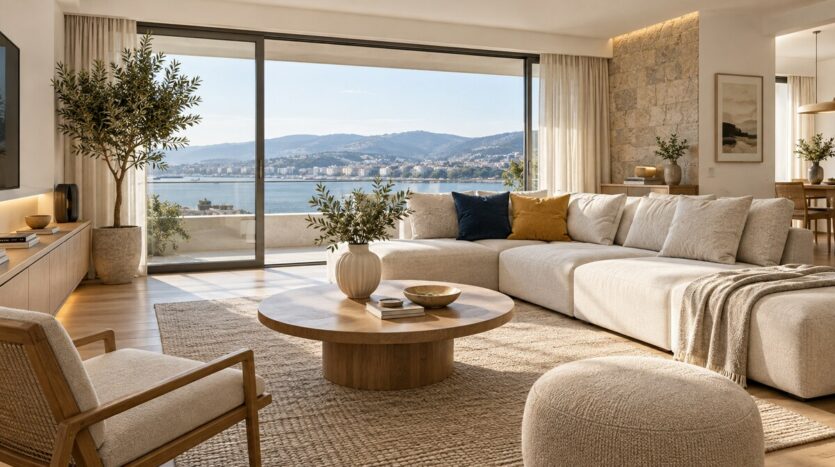 Salón con tendencias de decoración para el hogar